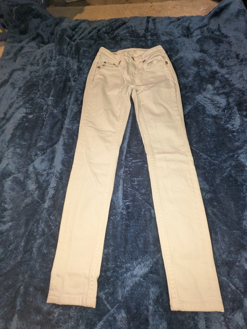 Miss Me Skinny Jeans in Light Beige